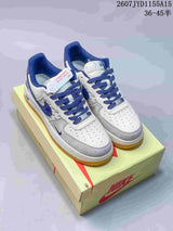 Nike Air Force 1 White Grey Blue Sneakers 2607JYD1155A15