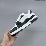 Louis Vuitton White and Black Low-Top Sneakers