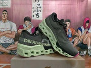 On Running Cloudmonster Sneakers in Black and Lime Green