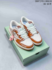 Jordan Air Jordan 1 Low Labubu White Brown Sneakers 2607JYD1196A16