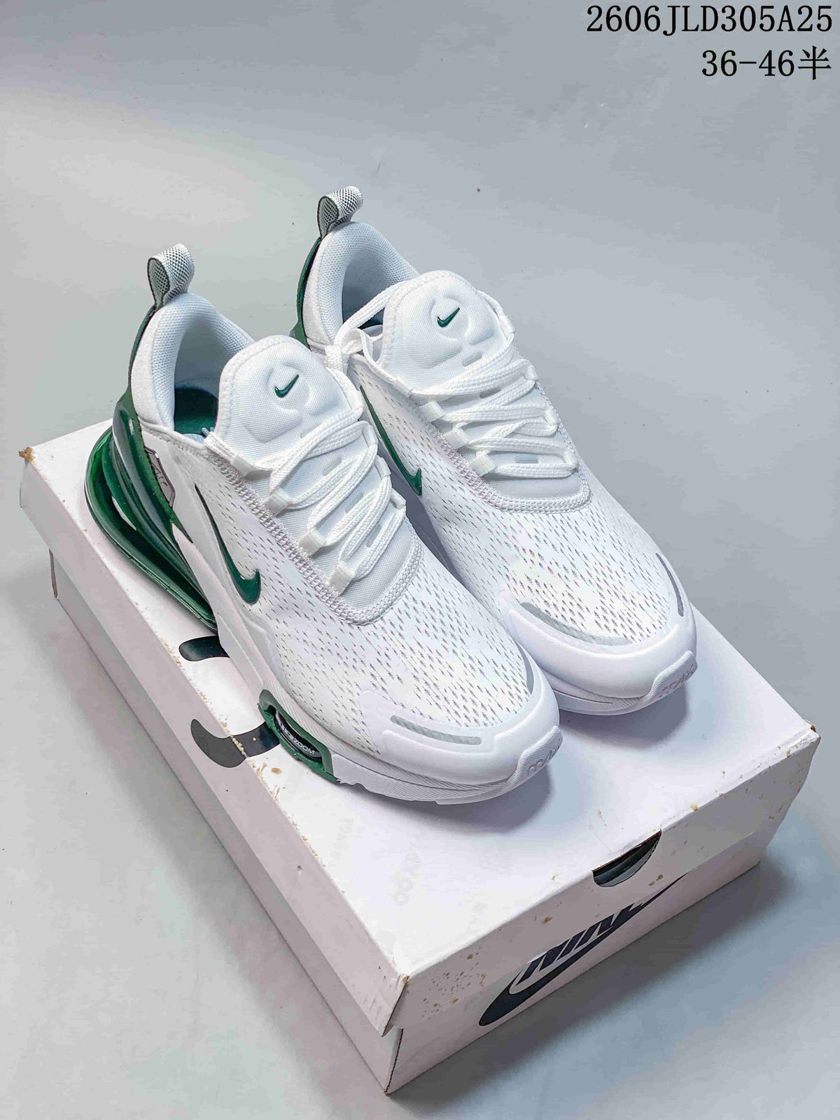 Nike Air Max 270 Premium White and Green Sneakers