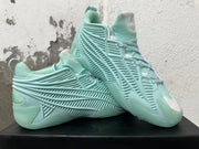 Mint Green Basketball Sneakers with Sculpted Side Cages
