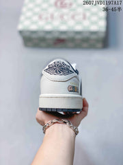 Jordan Air Jordan Low Sneakers White Gray Monogram Style 2607JVD1197A17