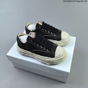 Maison Mihara Yasuhiro Original Sole Canvas Low Sneakers, Black