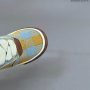 Louis Vuitton Tilted Low Sneakers in Blue and Yellow Check
