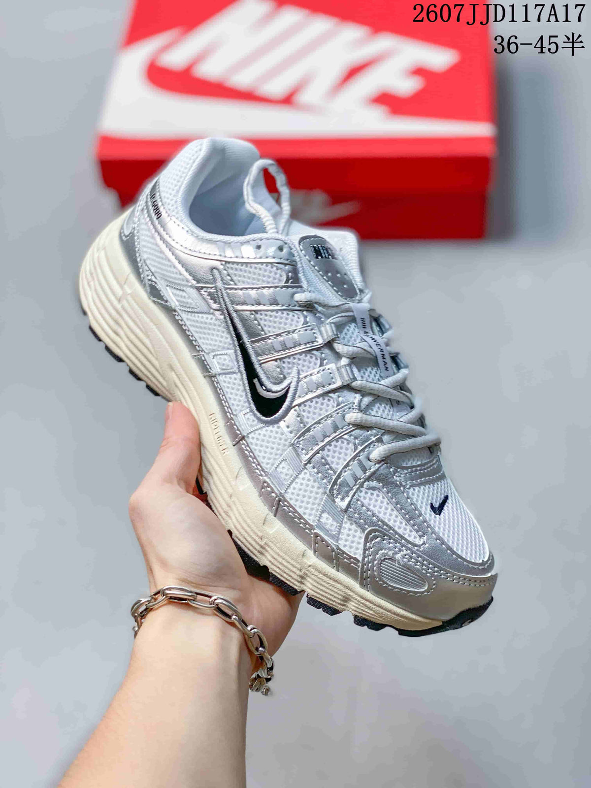 Nike Silver White Mesh Sneakers