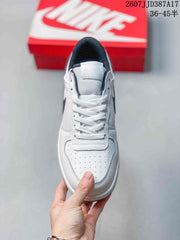 Nike Big Nike Low Lux Sneakers White and Black JD387A17