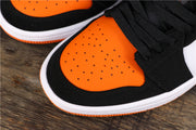 Jordan Air Jordan 1 Low Black White Orange Sneakers 553558-128