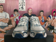 New Balance 740 White and Blue Sneakers