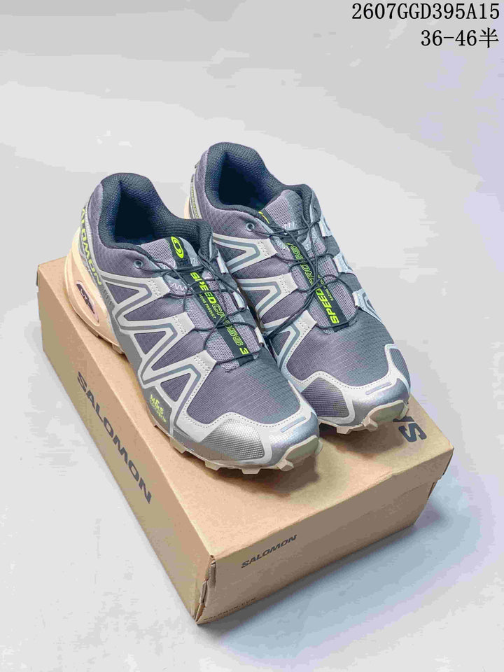 Salomon SPEEDCROSS 3 Trail Running Shoes Gray Lime 2607GGD395A15