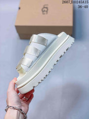 UGG GoldenGlow Slide Sandals in White