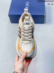 Dior Technical-Style Sneakers in Cream and Orange 2606GDD609A29
