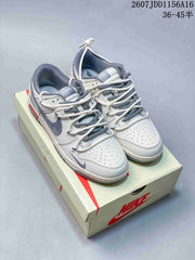 Nike SB Dunk Low Supreme-Style White Grey Sneakers