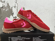 Converse Trainer-Style Low-Top Sneakers in Red and Pink