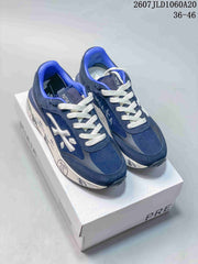 Premiata Lander Trainers Retro Sneakers Navy and Black