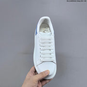 Alexander McQueen Oversized Low-Top Sneakers, White and Blue