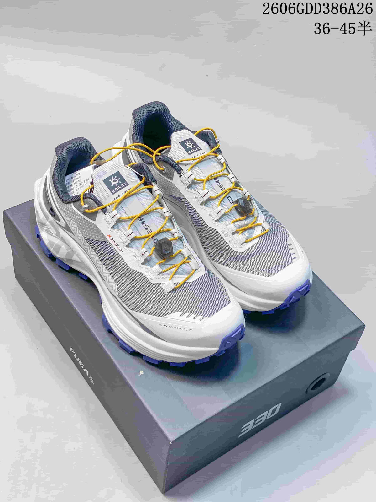 Kailas FUGA EX330 Trail Running Shoes, White and Purple