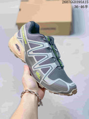 Salomon SPEEDCROSS 3 Trail Running Shoes Gray Lime 2607GGD395A15
