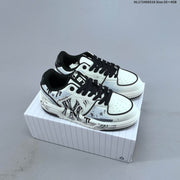 MLB Chunky Liner Low-Top Sneakers, White and Pink