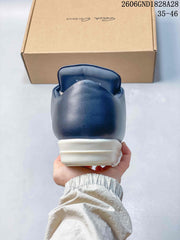 Rick Owens Low-Top Sneakers in Navy and White
