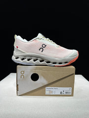 On Cloudsurfer Trail 2 Trail Running Shoes, Ivory and Coral