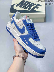 Nike Air Force 1 Low White and Blue Sneakers