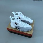Jordan Air Jordan 12 Retro High Barons White Grey Sneakers