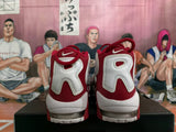 Nike Air More Uptempo Red and White Basketball Sneakers