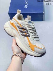 Dior Technical-Style Sneakers in Cream and Orange 2606GDD609A29
