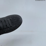 Alexander McQueen Black Crystal-Embellished Leather Sneakers