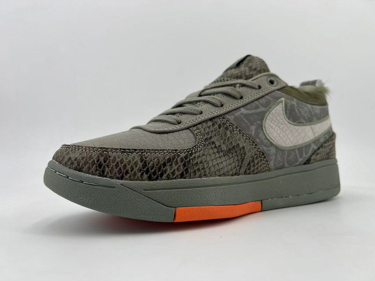 Nike HF6236-002 Low-Top Sneakers in Gray and Orange