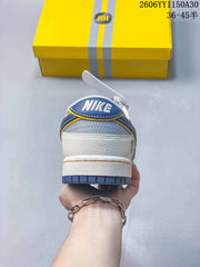 Nike SB Dunk Low Louis Vuitton-Style Sneakers, Grey and Blue