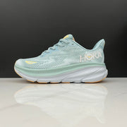 HOKA Clifton 9 Running Shoes – Mint and Yellow
