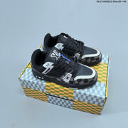 Louis Vuitton Black and Gray Checkerboard Low-Top Sneakers