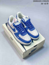 Nike Air Force 1 Low White and Blue Sneakers