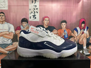 Jordan 11 Low Navy Blue and White Sneakers