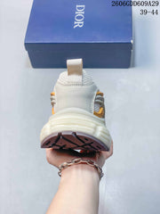 Dior Technical-Style Sneakers in Cream and Orange 2606GDD609A29