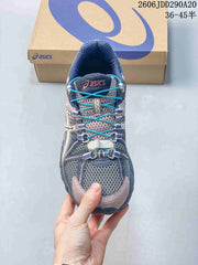 ASICS Tiger Gel-Kahana 8 Trail Sneakers in Gray, Pink & Navy