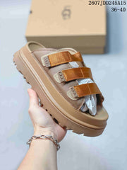UGG GoldenGlow Platform Sandals Tan 2607JDD245A15