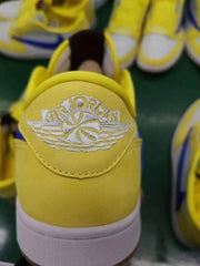Jordan 1 Low Canary Yellow and Blue Sneakers DZ4137-700