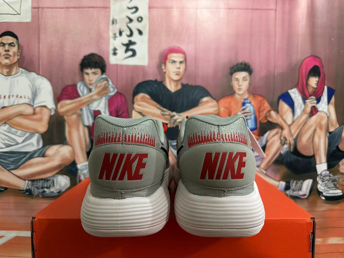 Nike Basketball Sneakers Gray Red Dragon Graphic