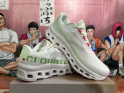 On Cloudmonster Sneakers in Grass Green and White