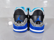 Air Jordan 3 Retro Black Blue Elephant Print Sneakers