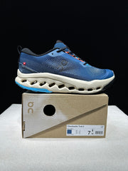 On Cloudsurfer Trail 2 Blue Trail Running Shoes