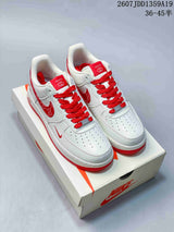 Nike Air Force 1 Low White Red Sneakers 2607JDD1359A19