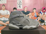 Jordan Air Jordan 8 High-Top Sneakers in Grey