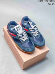 Miu Miu Gymnasium Low-Top Sneakers Navy Red 2607JYD625A15
