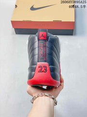 Jordan Air Jordan 12 High-Top Sneakers Black and Red