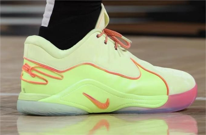 Nike LeBron 22 Basketball Shoes in Neon Green and Coral