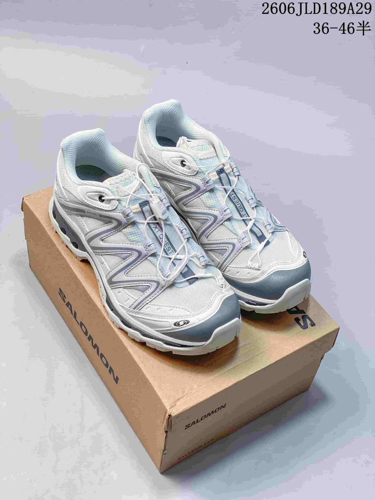 Salomon XT-Quest ATHR Trail Sneakers in White and Gray